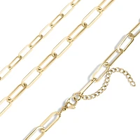 18K Gold Paperclip Chain Necklace
