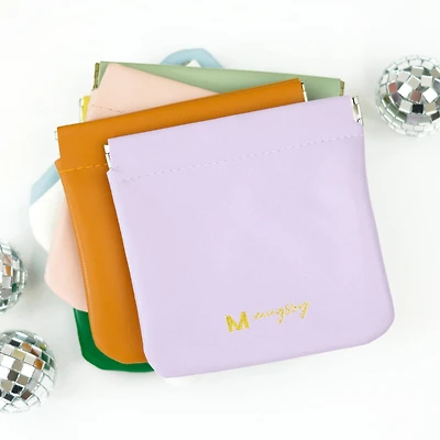 Purple Squeeze Coin Purse Wallet