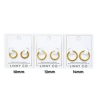 Huggie Earrings  Scarlett Hoop Gold 14mm