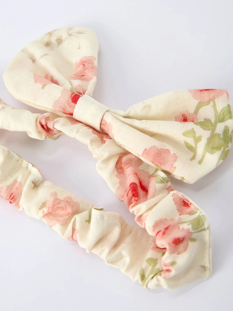 Rose Lace Baby Girl Romper w/ Headband