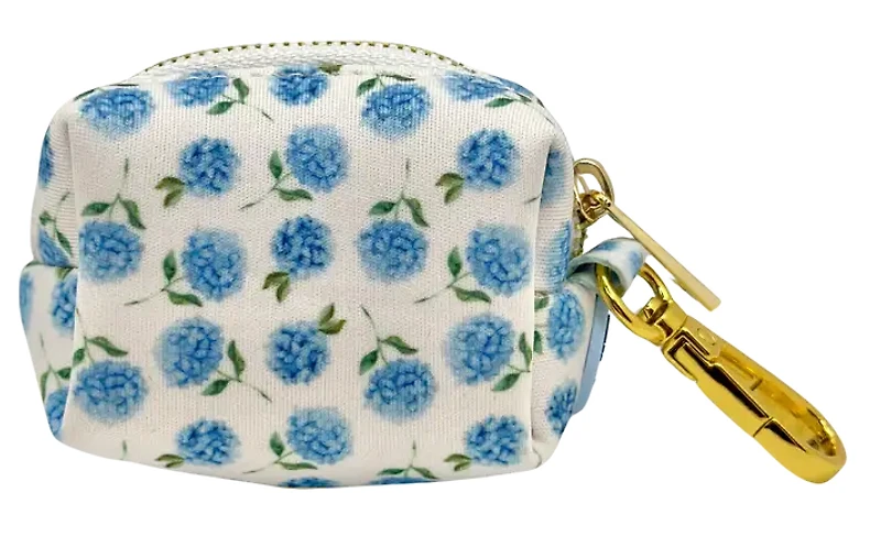 Blue Hydrangea Dog Waste Bag Holder