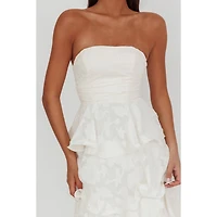 Jacquard Tiered Maxi Dress
