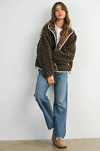 Brown Fleece Puffer Jacket
