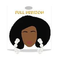 Chunky Modern Pearl Hoops