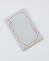 Pink Ribbon Bow Notepad