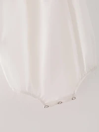 White Smocking Embroidered Crucifix Girls