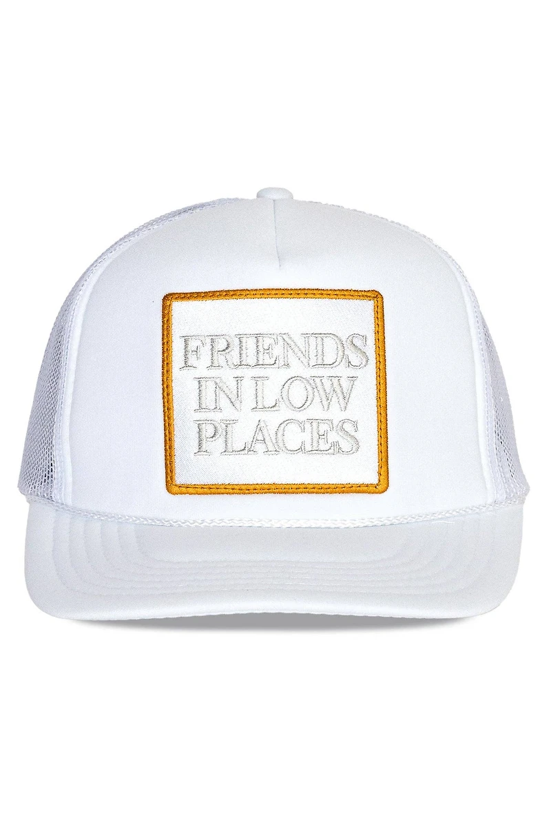 White Friends in Low Places Hat