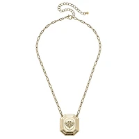 Queen Bee Necklace in Worn Gold
