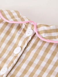 Fall Thanksgiving Plaid Baby Romper
