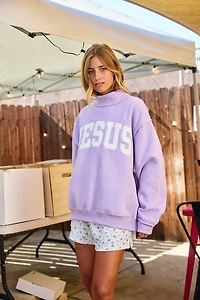 Lavender Jesus Mockneck