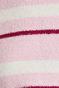 Pink & Cream Stripe Sweater Pants Set