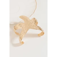 Silver Starfish Cuff Bracelet