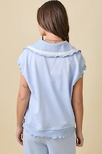 Half Zip w/ Lace Detail