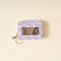 Zip Around Wallet-Periwinkle Check