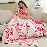 Cheetah Reversible Throw Blanket