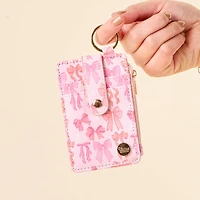 Pink Bows Keychain Wallet