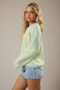 Yellow & Blue Striped Sweater