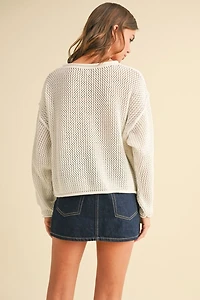 White Flag Knitted Sweater