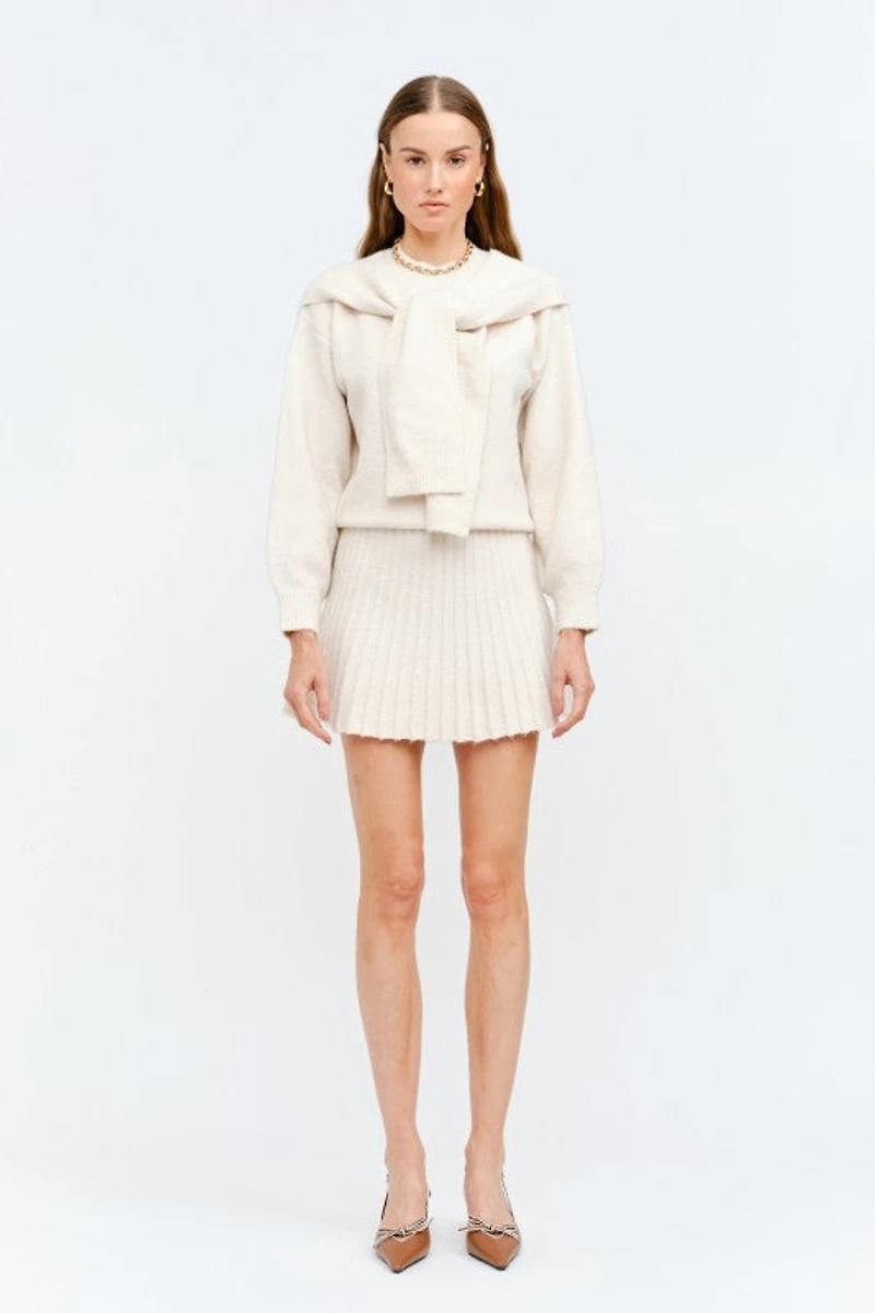 Maude Ivory Knit Skirt