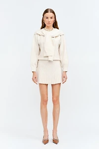 Maude Ivory Knit Skirt
