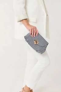 Blue Striped Clutch