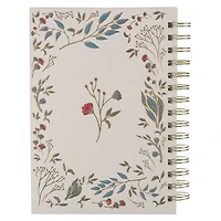 Journal Wirebound Ivory Floral Everything Beautiful Ecc 3:11