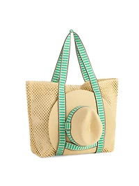 Green Tote & Hat Set