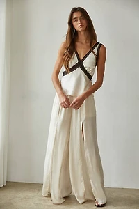 White Lace Trim Detail Sleeveless Top