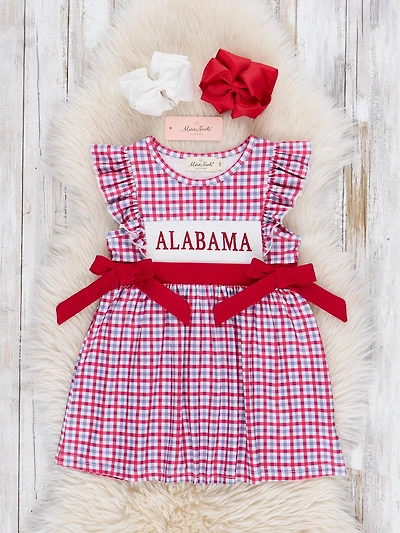 Alabama Smocked Gingham Dress
