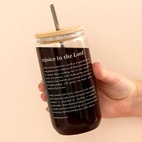 Rejoice In The Lord Glass Can