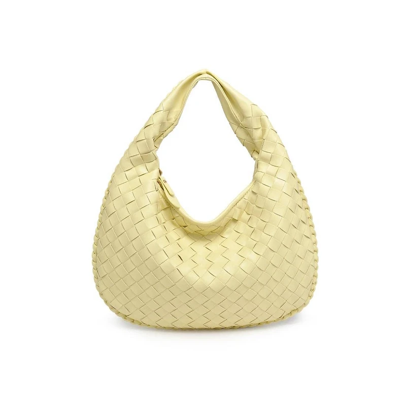 Yellow Wendy Woven Shoulder Bag
