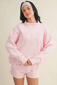 Pink "Salty" Mock Neck