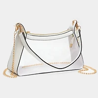 Transparent Hand Bag / Baguette Bag / Crossbody Bag
: Silver