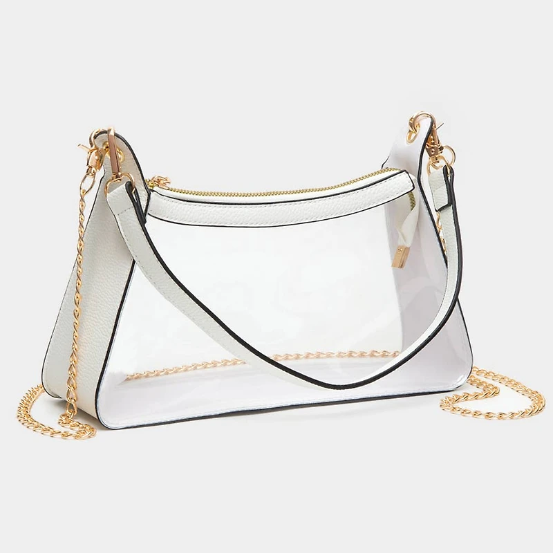 Transparent Hand Bag / Baguette Bag / Crossbody Bag
: Gold