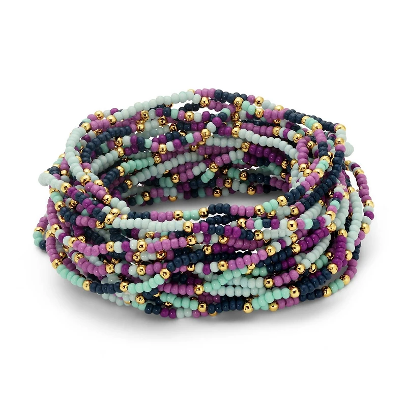 Assorted 2mm Stretch Seed Bead Bracelets