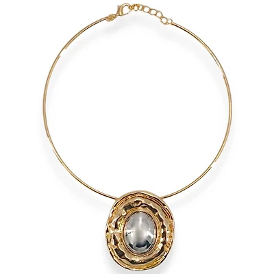 Vintage Sculpted Collar Necklace
