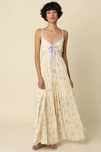Avah Butter Trim Maxi Dress