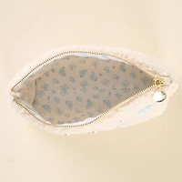 Teddy Pouch-Bows Blue