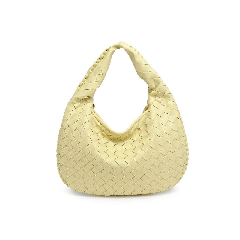 Yellow Wendy Woven Shoulder Bag