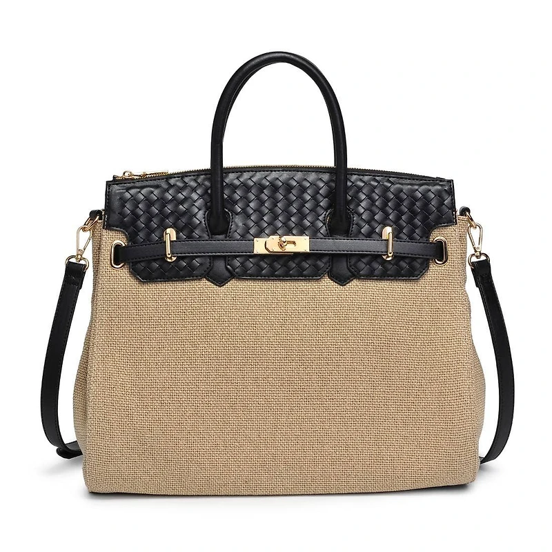 Beige Bertha Satchel