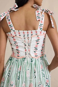 Floral Flare Bow Tie Dress