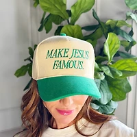 Green Make Jesus Famous Hat