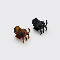 Eco-Friendly Medium Claw Clips 2pc set - Black & Tort