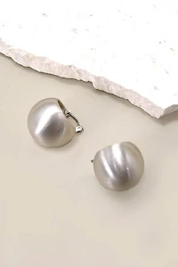 ROUND PUFFED HUGGIE HOOP EARRINGS