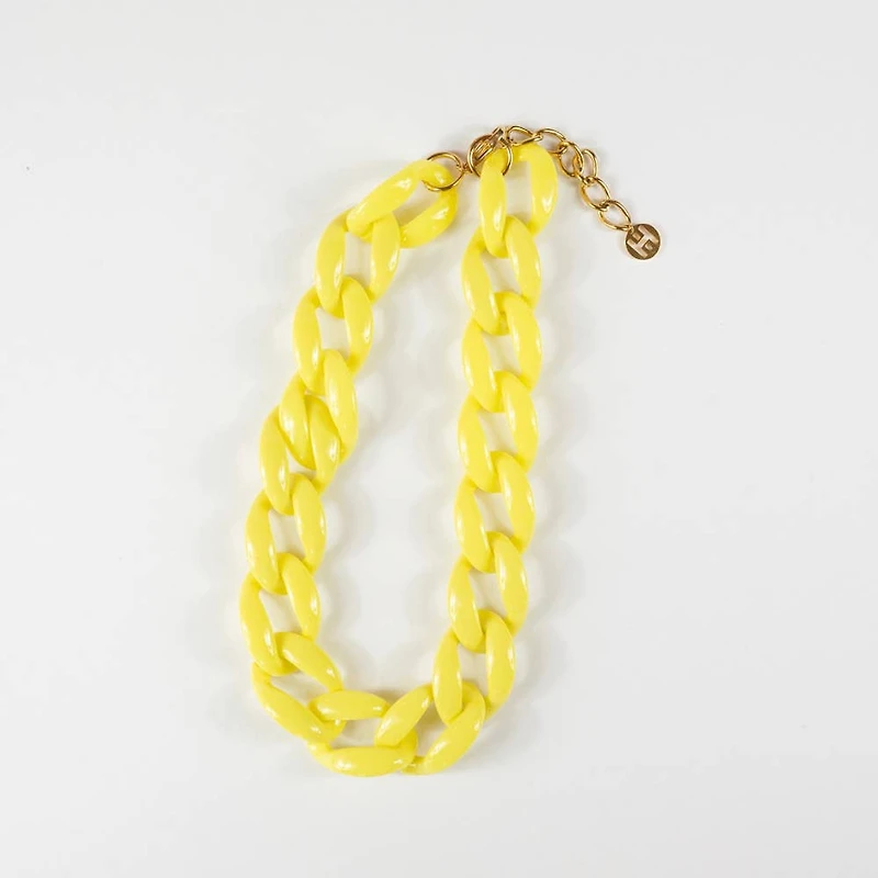 Blue Frost Acrylic Chain Link Necklace