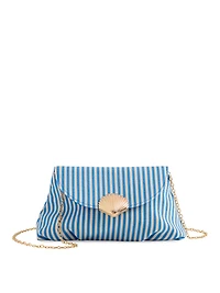 Blue Striped Clutch