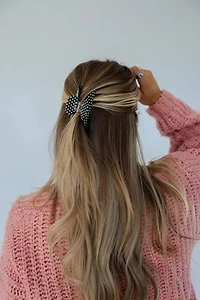 Midi Black & White Polka Dot Claw