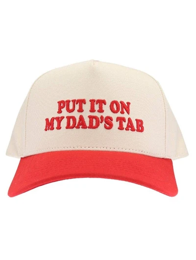 Puff Embroidered Put It On My Dad's Tab Trucker Hat