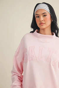 Pink "Salty" Mock Neck