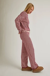 Pink Stripe Sweater Pants Set